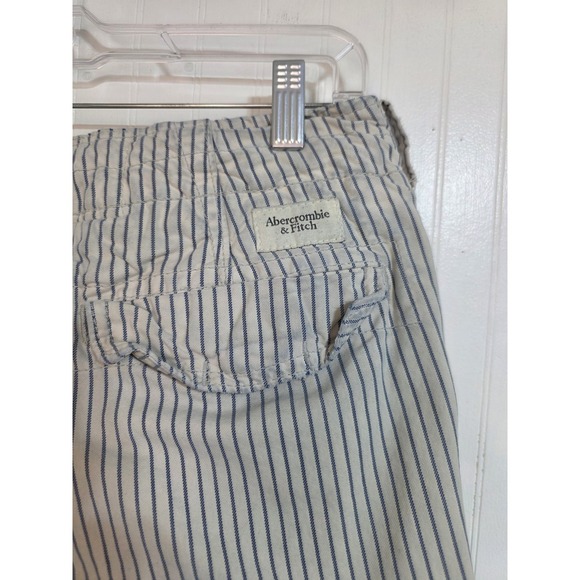 Vtg Abercrombie & Fitch Y2K Hickory Stripe Cargo Shorts Size 28 Coastal Prep - Picture 8 of 9